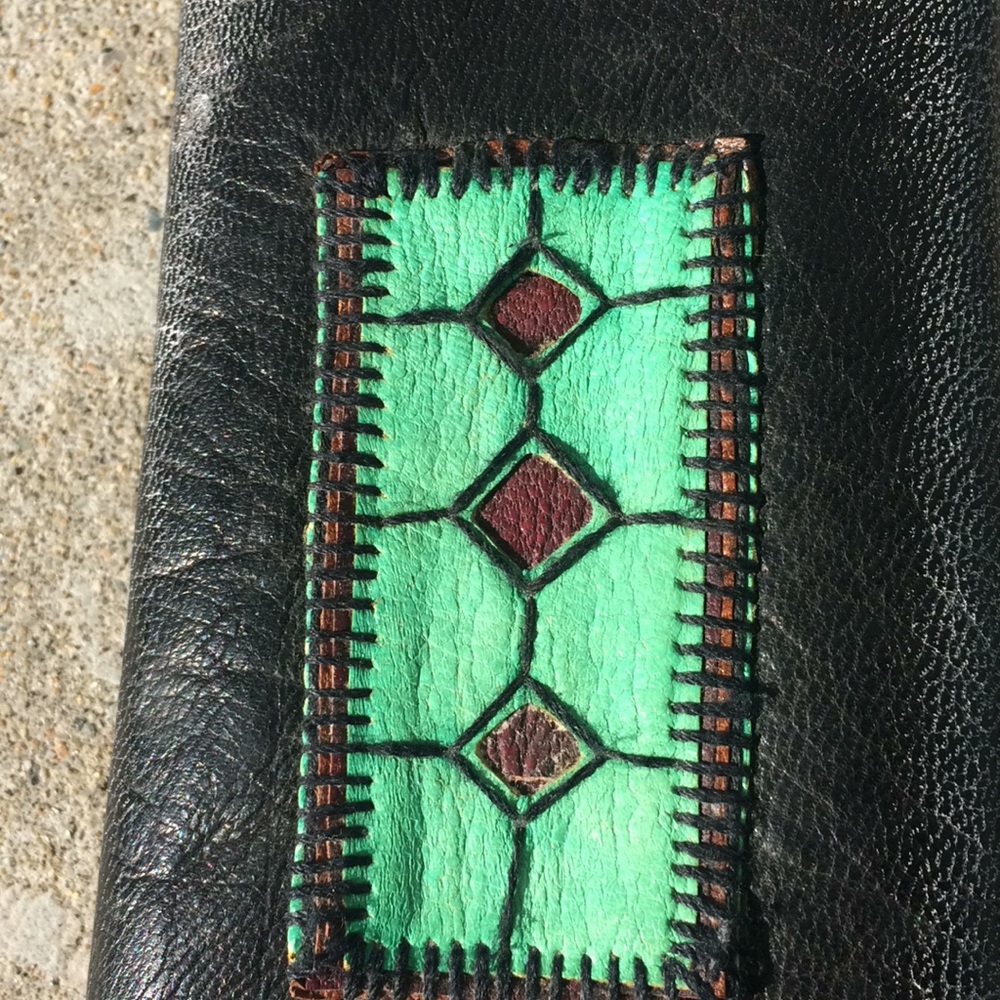 Vintage Hand Tooled Leather Amulet Necklace - Picture 3 of 13